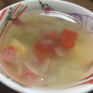 ささみと春野菜の春雨スープ